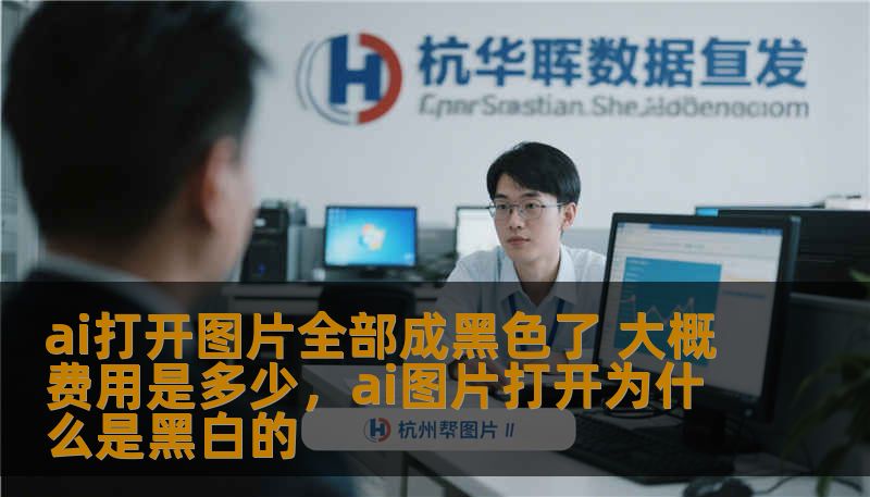 ai打开图片全部成黑色了 大概费用是多少，ai图片打开为什么是黑白的