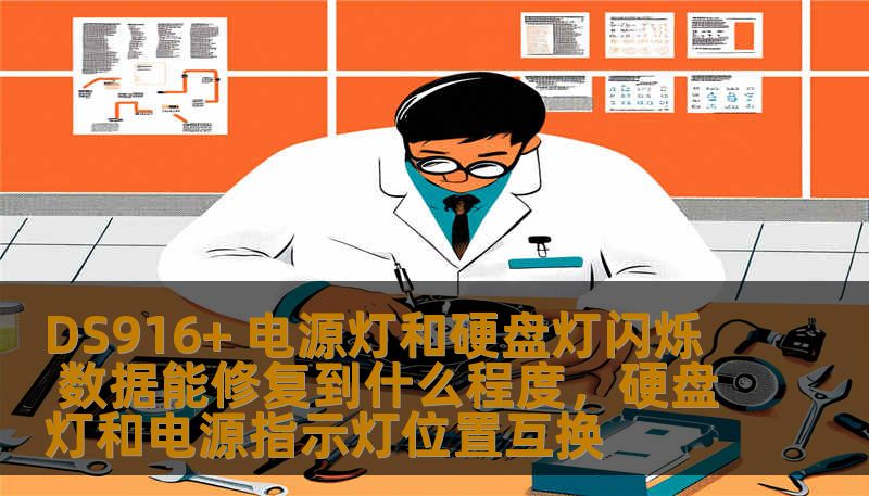 DS916+ 电源灯和硬盘灯闪烁 数据能修复到什么程度，硬盘灯和电源指示灯位置互换