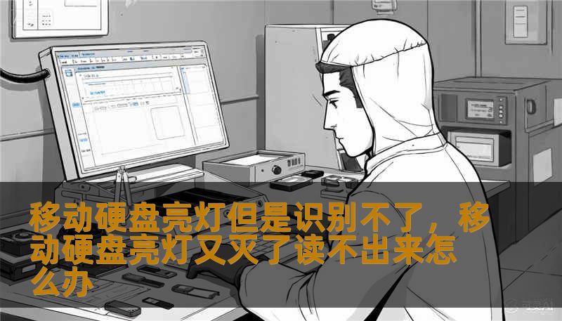 移动硬盘亮灯但是识别不了，移动硬盘亮灯又灭了读不出来怎么办