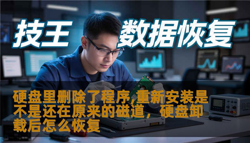 硬盘里删除了程序,重新安装是不是还在原来的磁道，硬盘卸载后怎么恢复