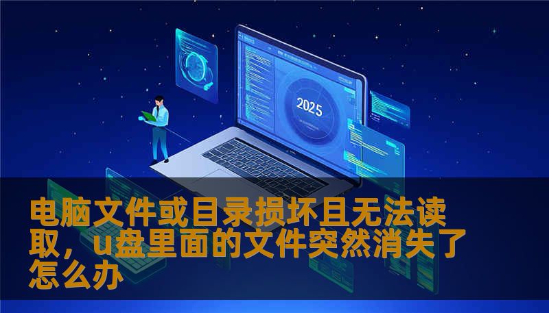 电脑文件或目录损坏且无法读取，u盘里面的文件突然消失了怎么办