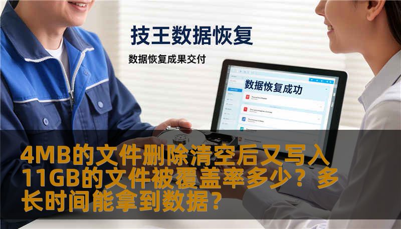 4MB的文件删除清空后又写入11GB的文件被覆盖率多少？多长时间能拿到数据？