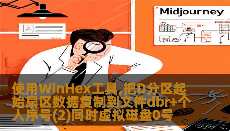 使用WinHex工具,把D分区起始扇区数据复制到文件dbr+个人序号(2)同时虚拟磁盘0号