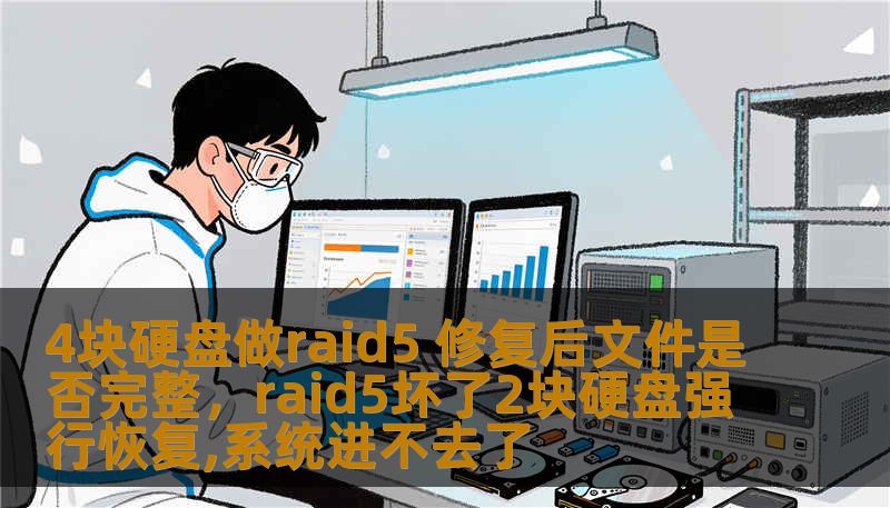 4块硬盘做raid5 修复后文件是否完整，raid5坏了2块硬盘强行恢复,系统进不去了