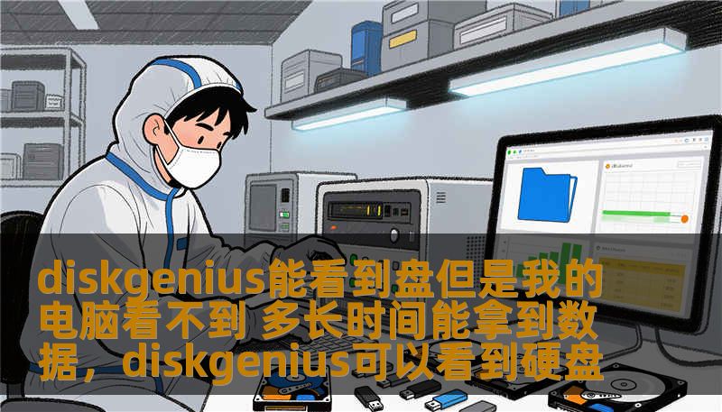 diskgenius能看到盘但是我的电脑看不到 多长时间能拿到数据，diskgenius可以看到硬盘