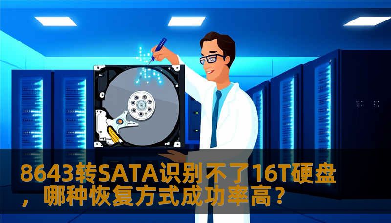 8643转SATA识别不了16T硬盘，哪种恢复方式成功率高？