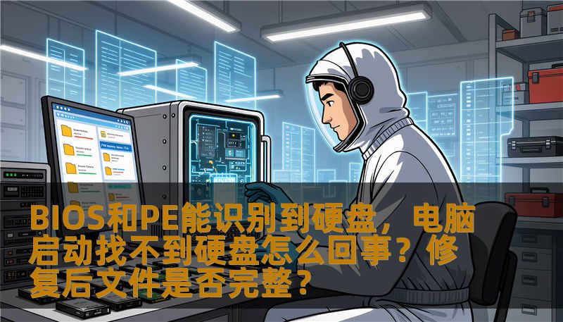 BIOS和PE能识别到硬盘，电脑启动找不到硬盘怎么回事？修复后文件是否完整？