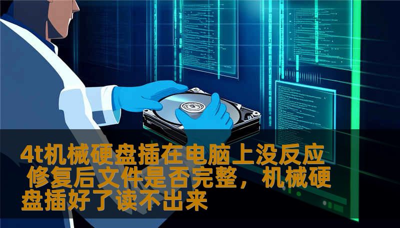 4t机械硬盘插在电脑上没反应 修复后文件是否完整，机械硬盘插好了读不出来