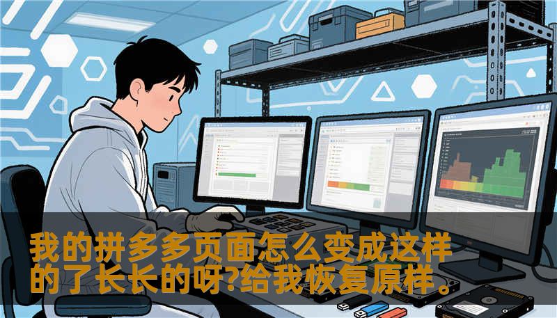 我的拼多多页面怎么变成这样的了长长的呀?给我恢复原样。