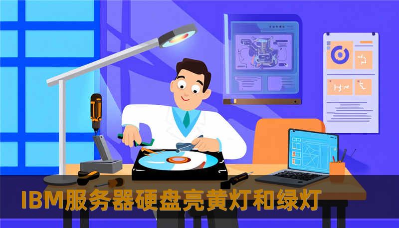 IBM服务器硬盘亮黄灯和绿灯