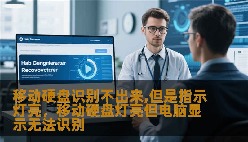 移动硬盘识别不出来,但是指示灯亮，移动硬盘灯亮但电脑显示无法识别