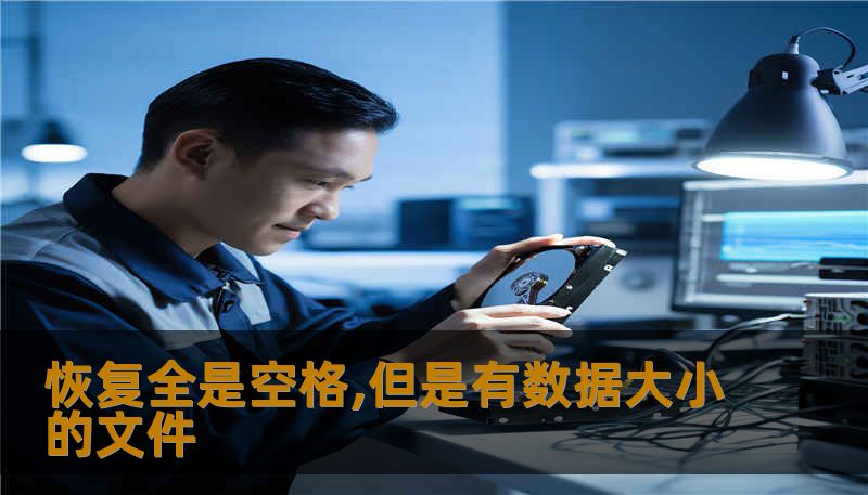恢复全是空格,但是有数据大小的文件