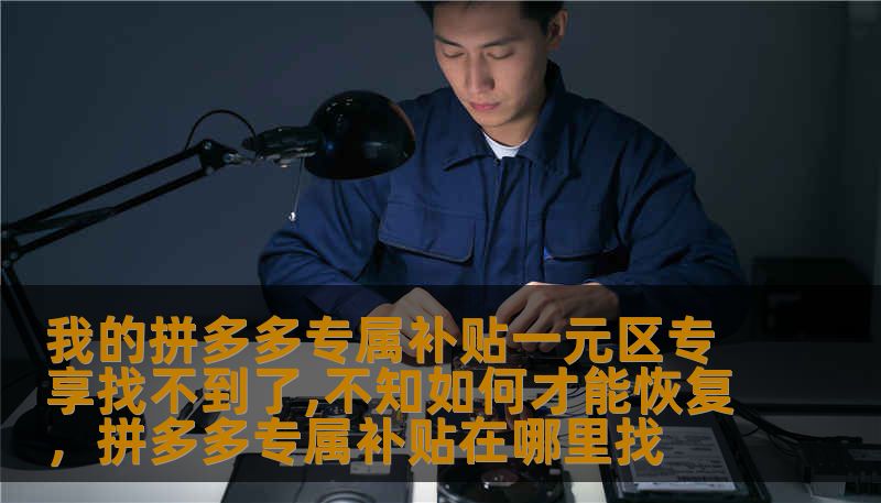 我的拼多多专属补贴一元区专享找不到了,不知如何才能恢复，拼多多专属补贴在哪里找