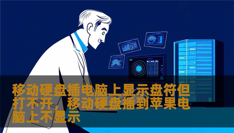 移动硬盘插电脑上显示盘符但打不开，移动硬盘插到苹果电脑上不显示