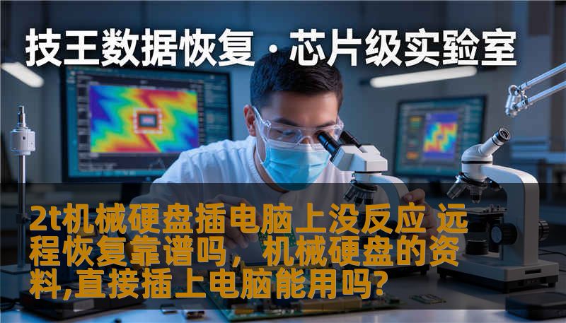2t机械硬盘插电脑上没反应 远程恢复靠谱吗，机械硬盘的资料,直接插上电脑能用吗?