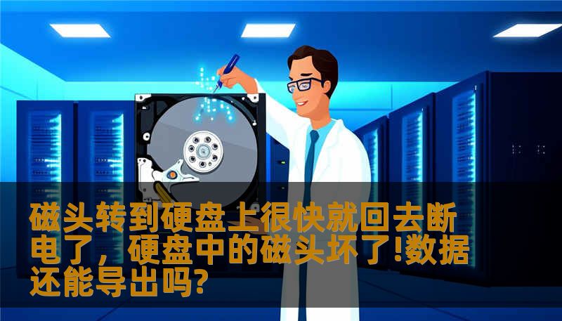 磁头转到硬盘上很快就回去断电了，硬盘中的磁头坏了!数据还能导出吗?