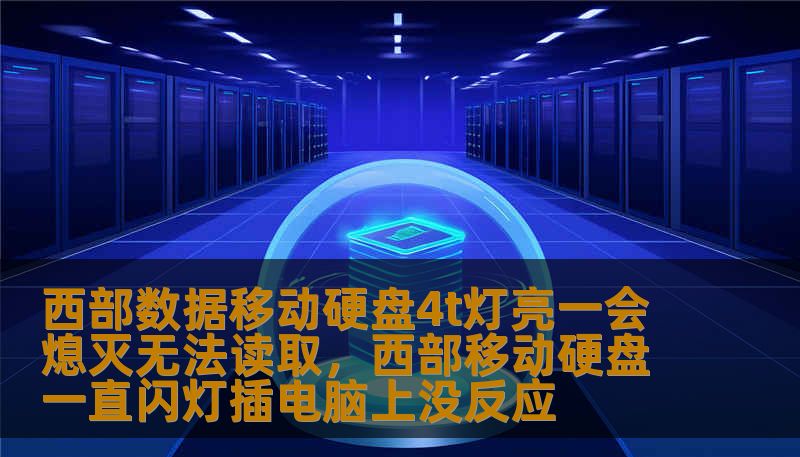 西部数据移动硬盘4t灯亮一会熄灭无法读取，西部移动硬盘一直闪灯插电脑上没反应