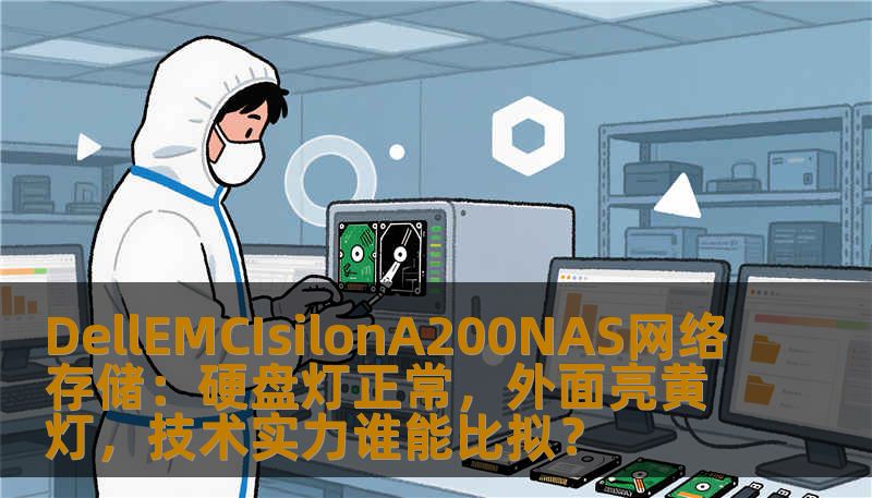 DellEMCIsilonA200NAS网络存储：硬盘灯正常，外面亮黄灯，技术实力谁能比拟？