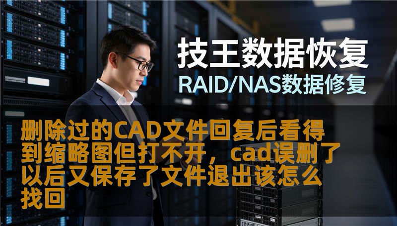 删除过的CAD文件回复后看得到缩略图但打不开，cad误删了以后又保存了文件退出该怎么找回