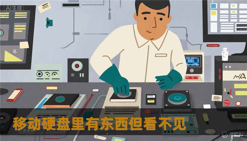 移动硬盘里有东西但看不见