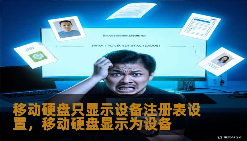 移动硬盘只显示设备注册表设置，移动硬盘显示为设备