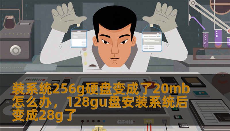 装系统256g硬盘变成了20mb怎么办，128gu盘安装系统后变成28g了