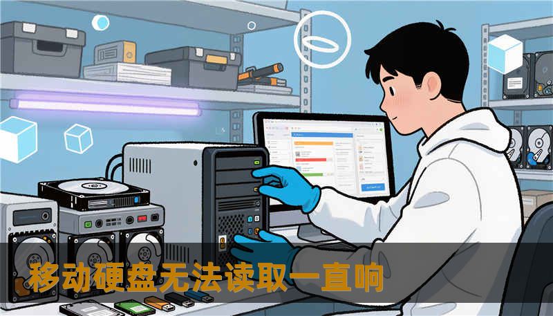 移动硬盘无法读取一直响