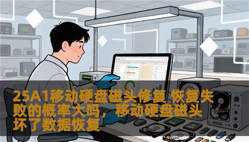 25A1移动硬盘磁头修复 恢复失败的概率大吗，移动硬盘磁头坏了数据恢复