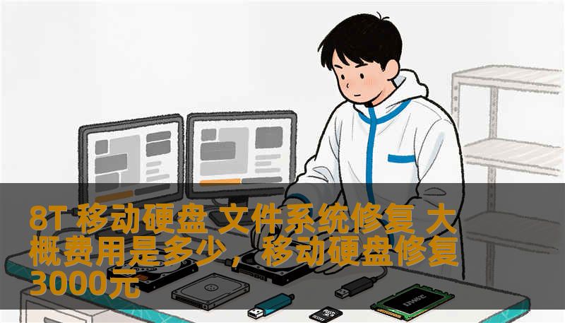 8T 移动硬盘 文件系统修复 大概费用是多少，移动硬盘修复3000元