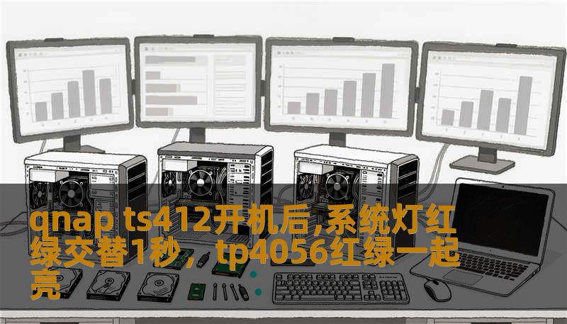 qnap ts412开机后,系统灯红绿交替1秒，tp4056红绿一起亮