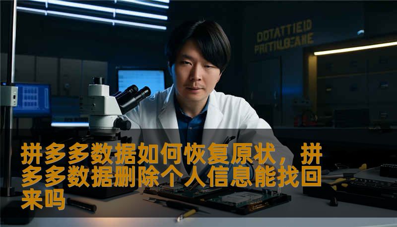 拼多多数据如何恢复原状，拼多多数据删除个人信息能找回来吗