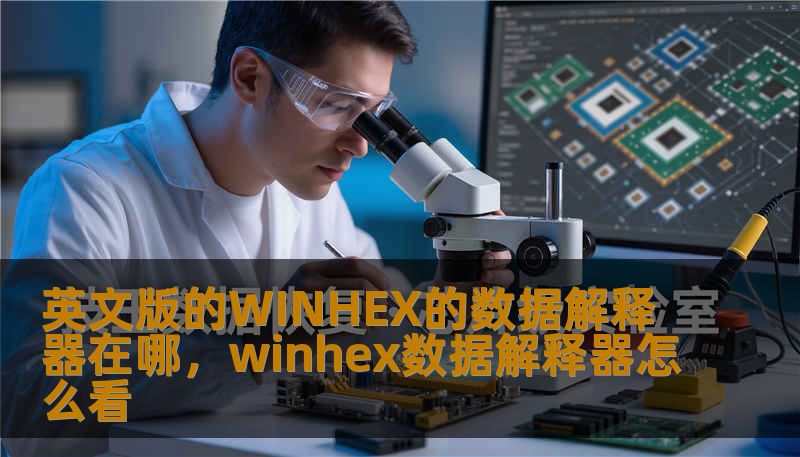 英文版的WINHEX的数据解释器在哪，winhex数据解释器怎么看