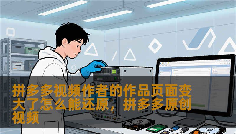 拼多多视频作者的作品页面变大了怎么能还原，拼多多原创视频