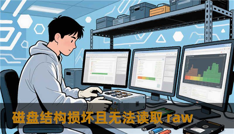 磁盘结构损坏且无法读取 raw