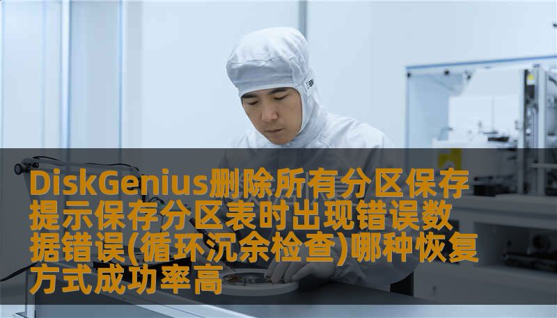 DiskGenius删除所有分区保存提示保存分区表时出现错误数据错误(循环沉余检查)哪种恢复方式成功率高