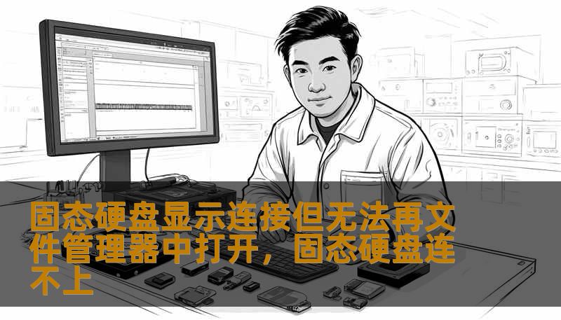 固态硬盘显示连接但无法再文件管理器中打开，固态硬盘连不上