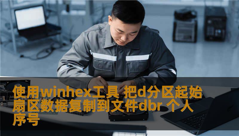 使用winhex工具 把d分区起始扇区数据复制到文件dbr 个人序号