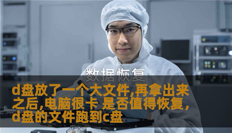 d盘放了一个大文件,再拿出来之后,电脑很卡 是否值得恢复，d盘的文件跑到c盘
