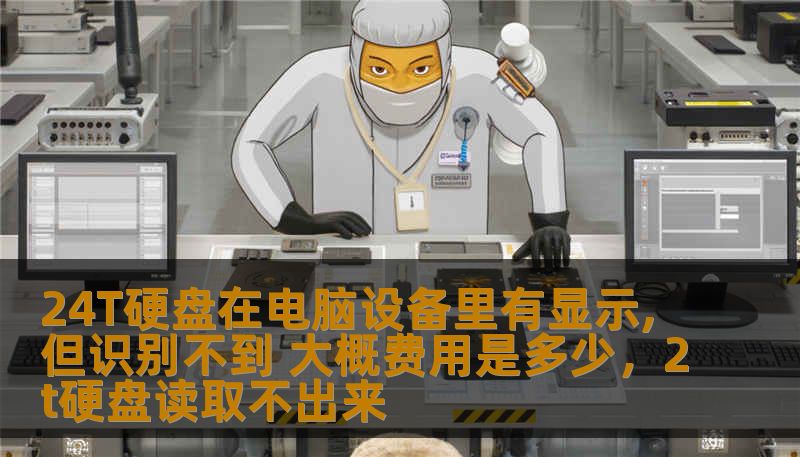24T硬盘在电脑设备里有显示,但识别不到 大概费用是多少，2t硬盘读取不出来