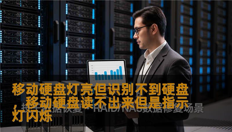 移动硬盘灯亮但识别不到硬盘，移动硬盘读不出来但是指示灯闪烁