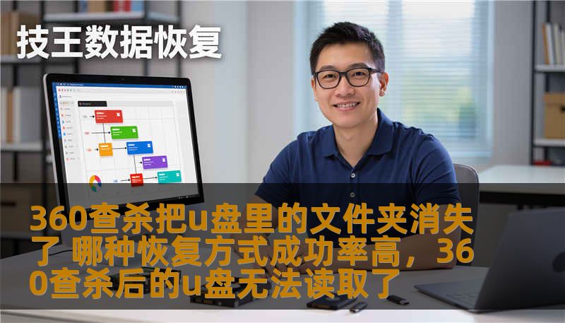 360查杀把u盘里的文件夹消失了 哪种恢复方式成功率高，360查杀后的u盘无法读取了