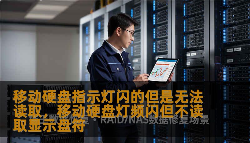 移动硬盘指示灯闪的但是无法读取，移动硬盘灯频闪但不读取显示盘符