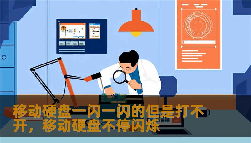 移动硬盘一闪一闪的但是打不开，移动硬盘不停闪烁