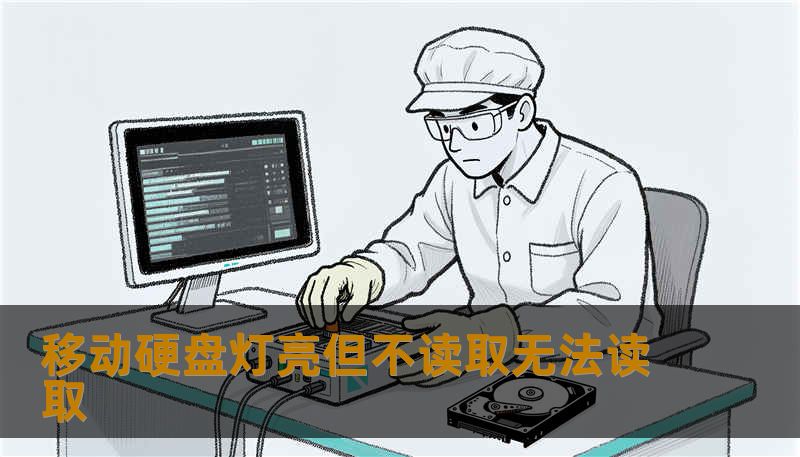 移动硬盘灯亮但不读取无法读取