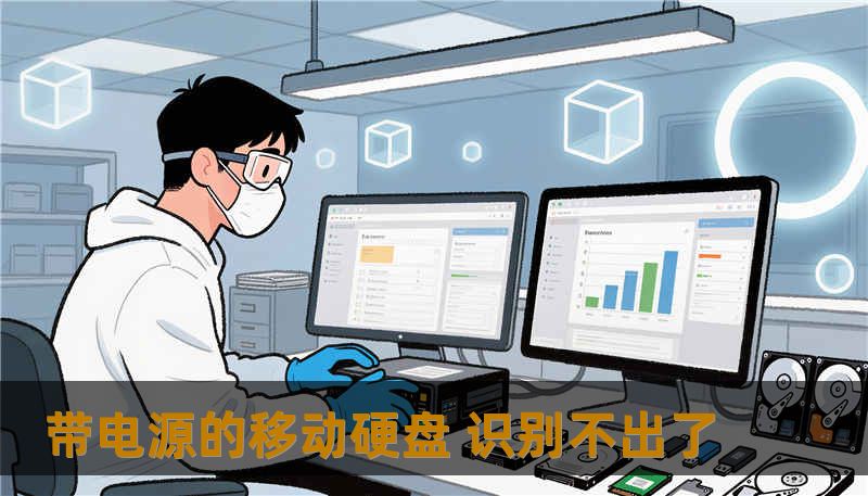 带电源的移动硬盘 识别不出了