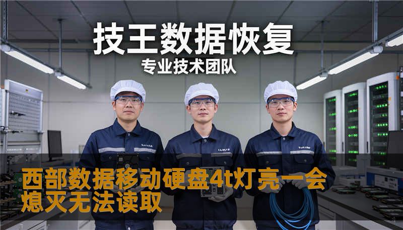 西部数据移动硬盘4t灯亮一会熄灭无法读取