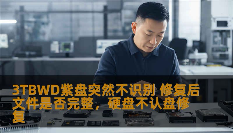 3TBWD紫盘突然不识别 修复后文件是否完整，硬盘不认盘修复