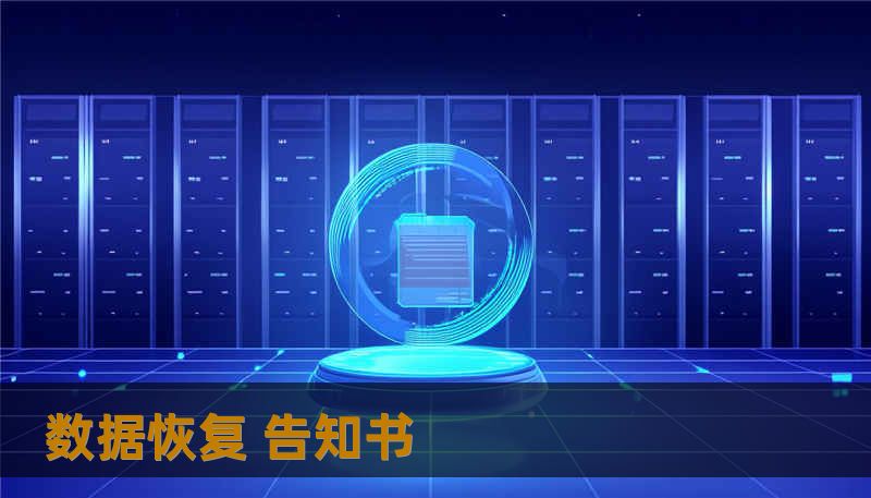 数据恢复 告知书 数据恢复 告知书