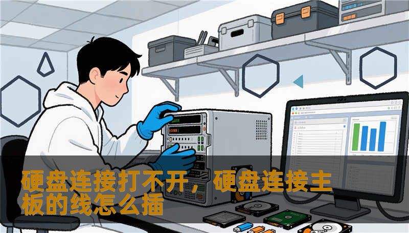 硬盘连接打不开，硬盘连接主板的线怎么插