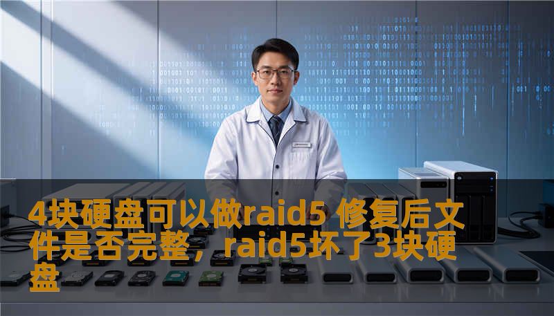 4块硬盘可以做raid5 修复后文件是否完整，raid5坏了3块硬盘